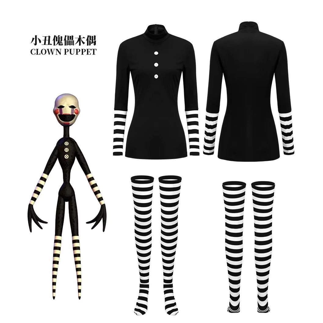 Party Games Mini - Oyun Geceleri Marionette Cosplay Kostüm Elbisesi