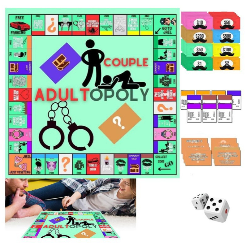 Party Games Usa - Çiftler İçin Satranç Tahtası Monopoly Parti