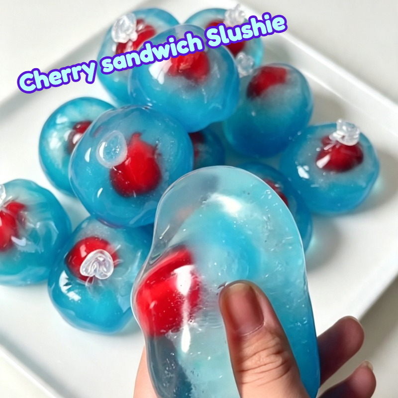 Party Games Event - Şekillendirilebilir Kiraz Sandviçli Slushie Stres Topu,