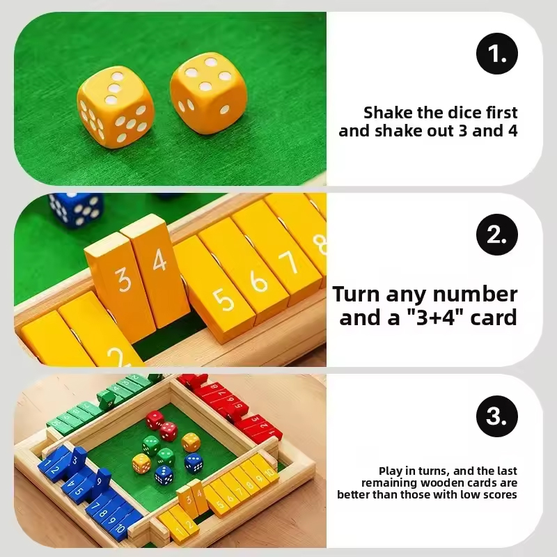 Kutu Oyunu Ahşap Zar Dört Tara - Party Games For 7 People incelemesi ve fiyatı