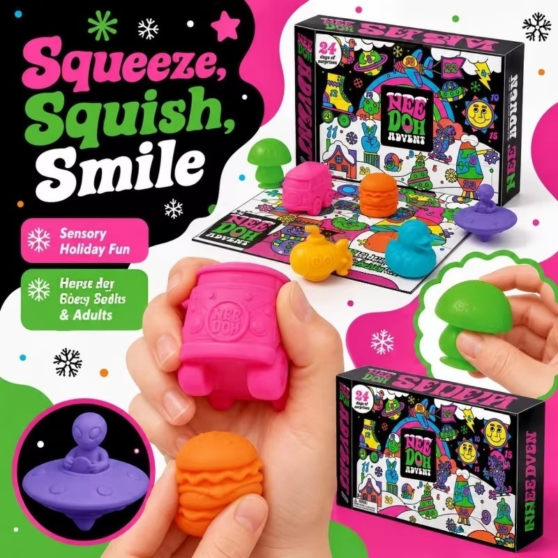 2026 NeeDoh Advent Takvimi 3D  - Party Games New Year incelemesi ve fiyatı
